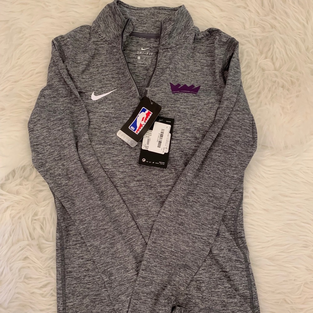 NEW Nike Dri-fit 1/2 zip pullover Sacramento Kings